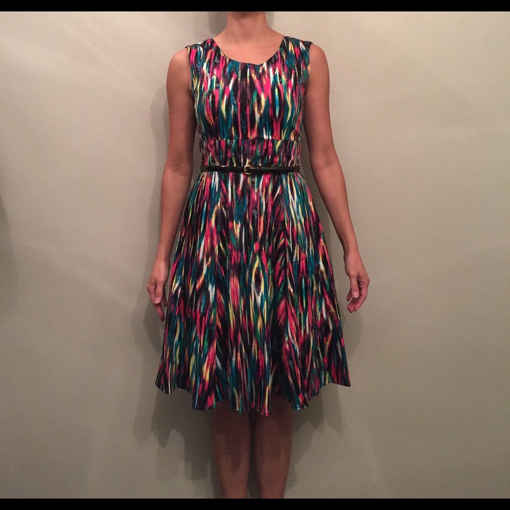 Calvin Klein multi-color midi dress